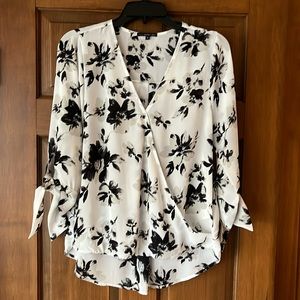 West Kei Hi Lo Wrap Front blouse